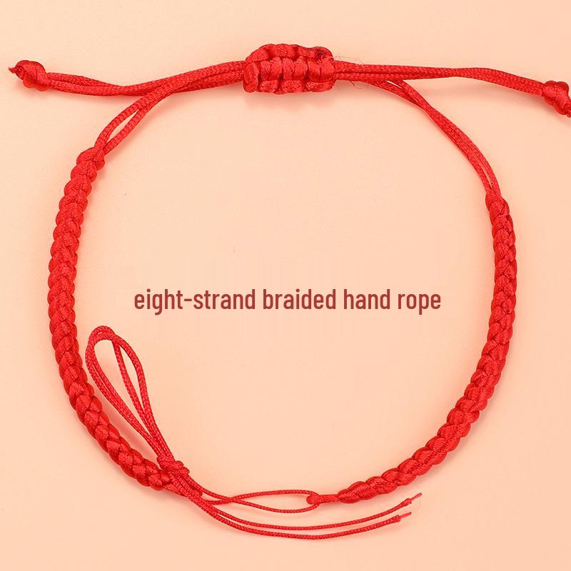 Rotes gewebtes Seilarmband für Männer & Frauen – Glücksbringer zum Jahr des Pferdes