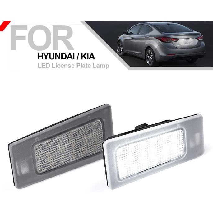 Nsautolighting LED License Plate Lights Full LED Number Plate Lamp Assembly for 2011-2018 Hyundai Elan'tra Accent Elan'tra Coupe for 2009-2018 Kia