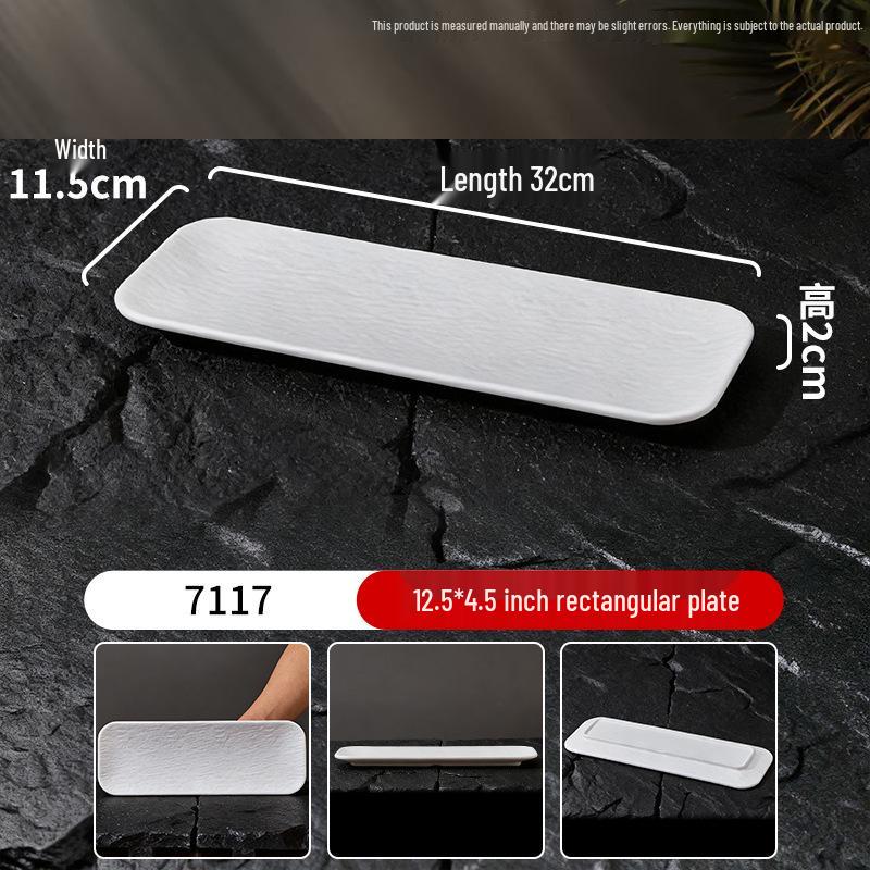 Melamine Long Sushi/BBQ/Hot Pot Plate for Beef and Cold Dishes