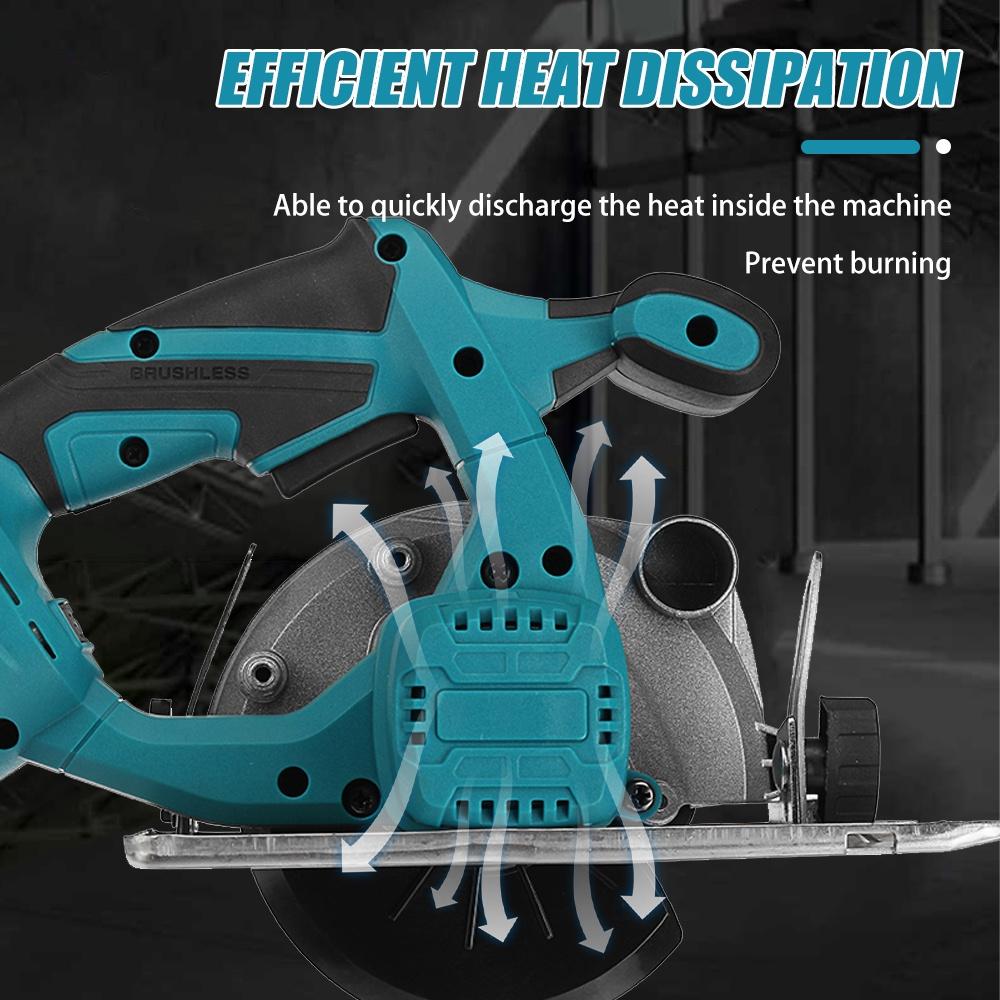 125mm 3Gear Brushless Electric Circular Saw 45 Wood Cutting Machine Adjustable Cordless Saw for 18V Battery