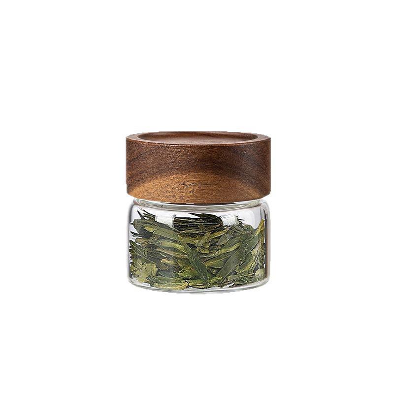 Transparent Borosilicate Glass Tea Canister: Airtight Storage Jar for Herbs, Snacks, Grains & More
