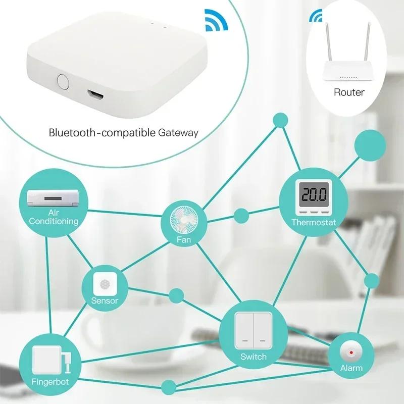 Smart WiFi Bluetooth-Compatible Gateway Hub Smart SIG Mesh, Tuya Smart Life APP Remote Voice Control Work with Alexa Google Home Micro USB DC5V 1A