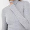 Polo Ralph Lauren Solid Color High Neck Knitted Sweater Women sweater Gray 211814422-013