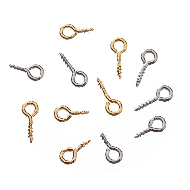 50pcs PVD Never Fade Stainless Steel Pendants Connectors Clasps Pinch Clip Eye Pins Connectors For Diy Necklace Jewelry Findings