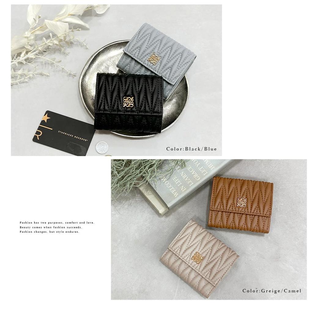 Gisele Mini Easy to Card Coin Large Logo Small Tri-fold Wallet, Wallet, Compact, Use, L-Shaped, Box-Shaped, Case, Purse, Capacity, Print, Women's,