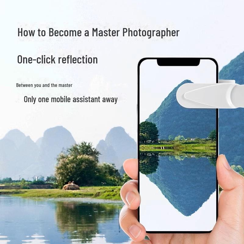 Universal Mobile Phone Reflection Clip for Travel Selfies and Photography