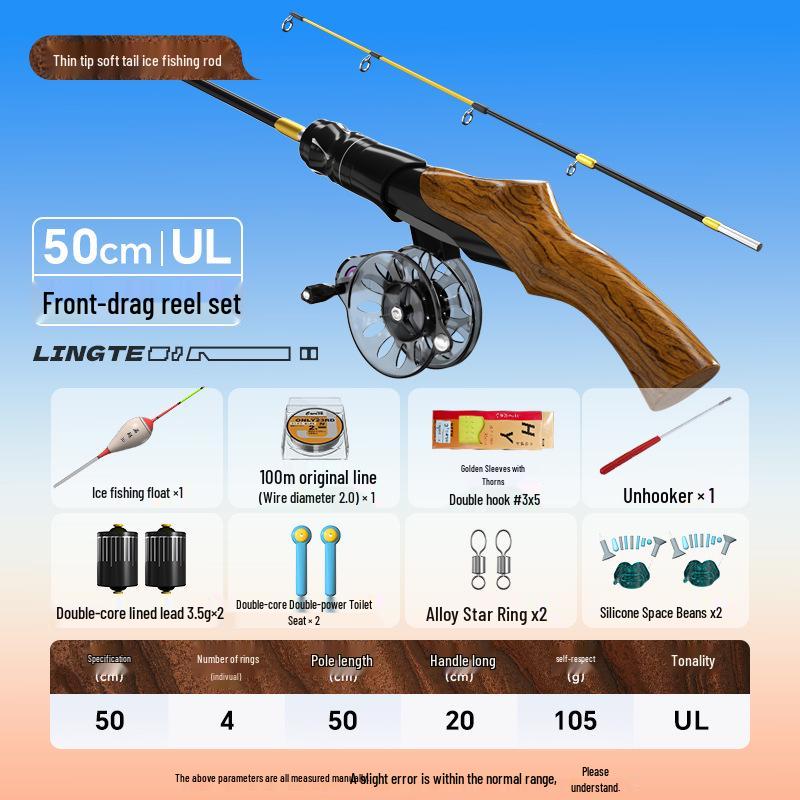 Ice Fishing Rod & Reel Set - Portable Winter Tackle