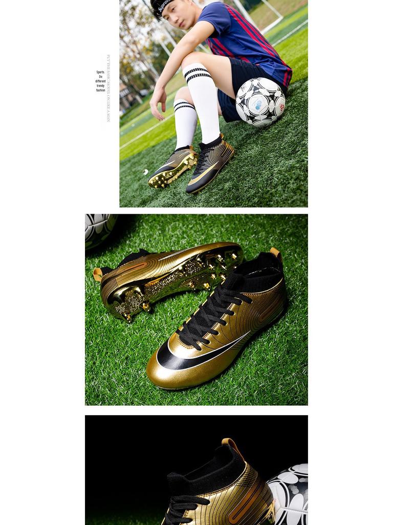 Zhenzu Dziecięce Złote Korki Piłkarskie High-Top