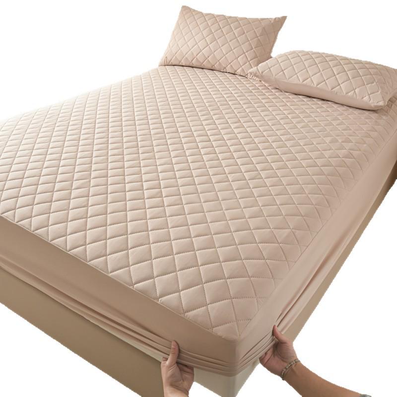 Waterproof Quilted Mattress Protector with Small Checkered Design