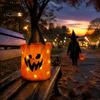 Festival Party Supply for Candy Glowing Pumpkin Bag with LED Lights, Reusable Halloween Treat Spooky Tote Lights Kids, Trick or Handbag Favors