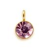 10pcs 6mm Gold Stainless Steel Birthstones Charms Pendants for Necklace Bracelet Jewelry Making DIY Rhinestone Crystal Beads