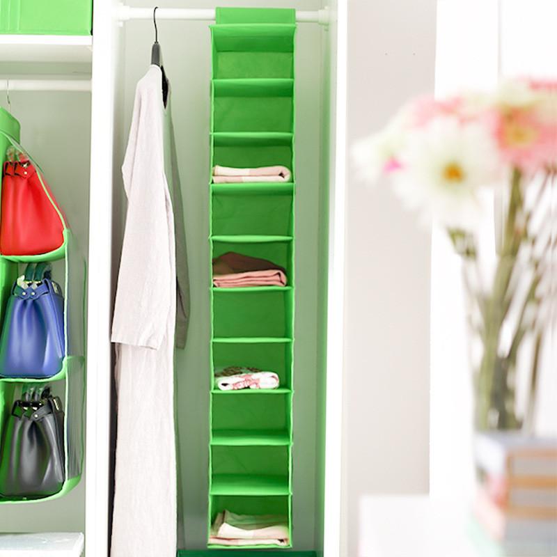 Closet Multi Layer Hanging Storage Bag Nonwoven Material Organization Bedroom