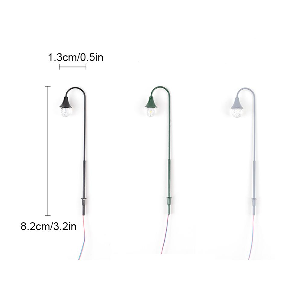Model Railway Lamp Outdoor Scale Streetlight Simple Building Props Accessories Single-Head LED Park Light Home Landscape