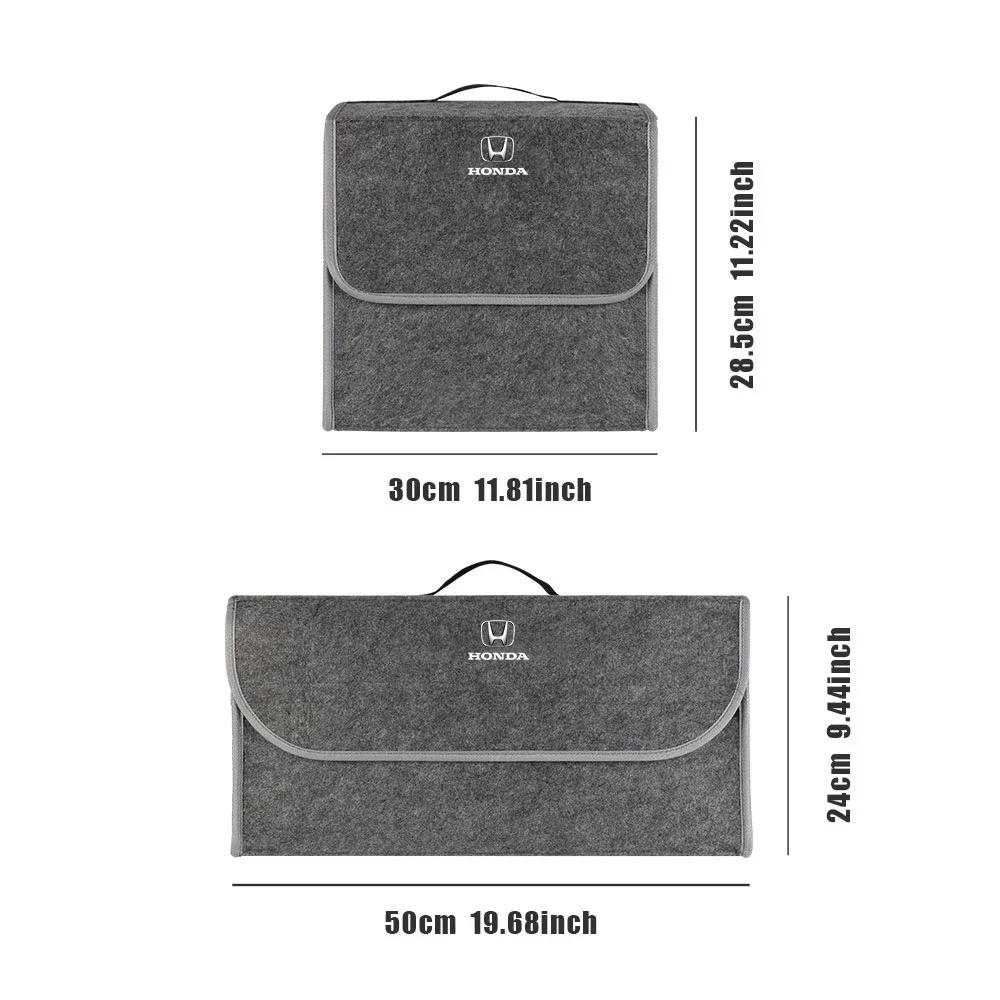 For Honda Car Soft Felt Storage Bag Organizer Cars Foldable Trunk Car Accessories for Honda Civic Accord CRV HRV Fit Jazz City J
