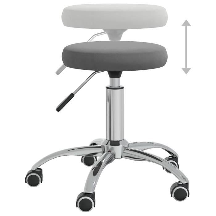 VidaXL Chaise de salle à manger Gris foncé Velours