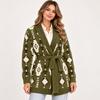 Women's Vintage Knit Cardigan Sweater Coat for Fall and Winter Wear