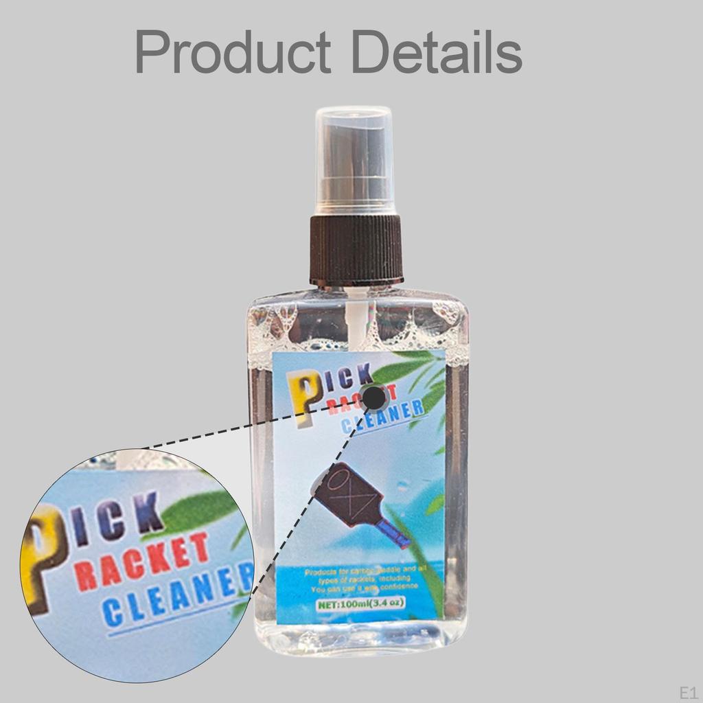 100 Ml Pickleball Racket Cleaner Cleaning Agent Lightweight Professional Increase Rotate and Control