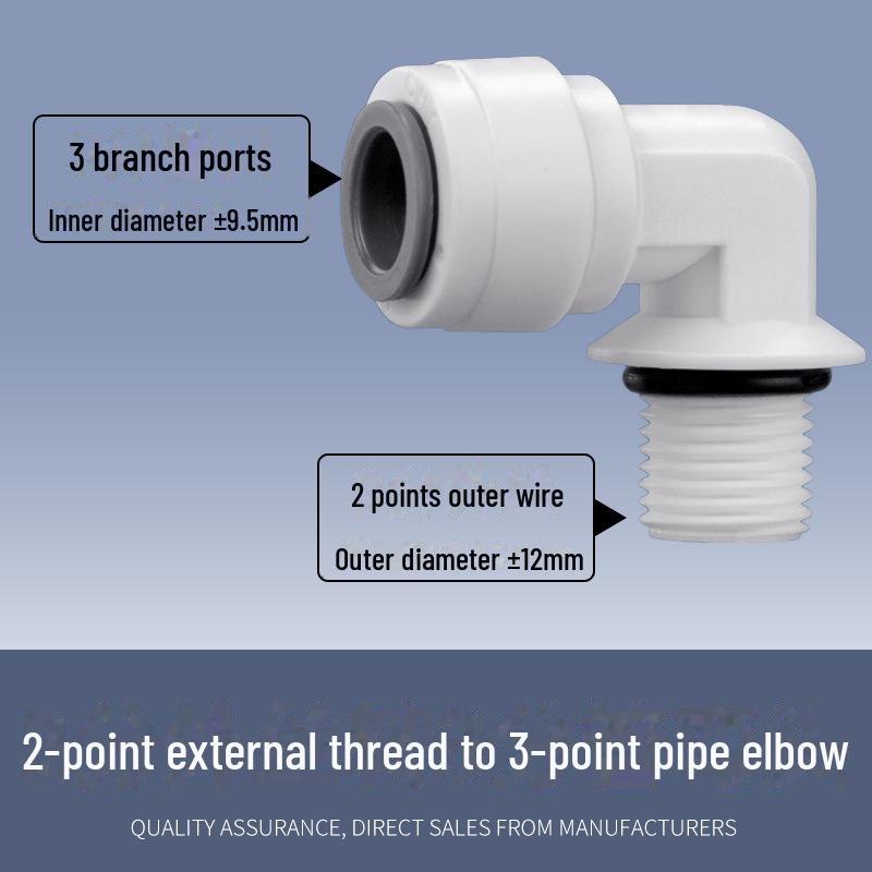 

Универсальные принадлежности для соединителей для водоочистителей: Соединители 2, 3, 4 точки, внутренняя/наружная резьба, труба, машина для очистки воды, шаровой кран, колено.