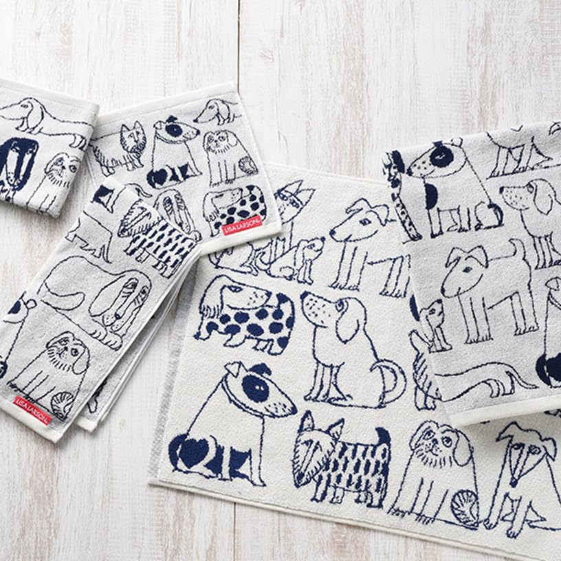 Marushin Lisa Larson Bath Towel Sketch Dog Cotton LISA LARSON Present Gift Birthday Day Goods 6805007700 100% Mother's