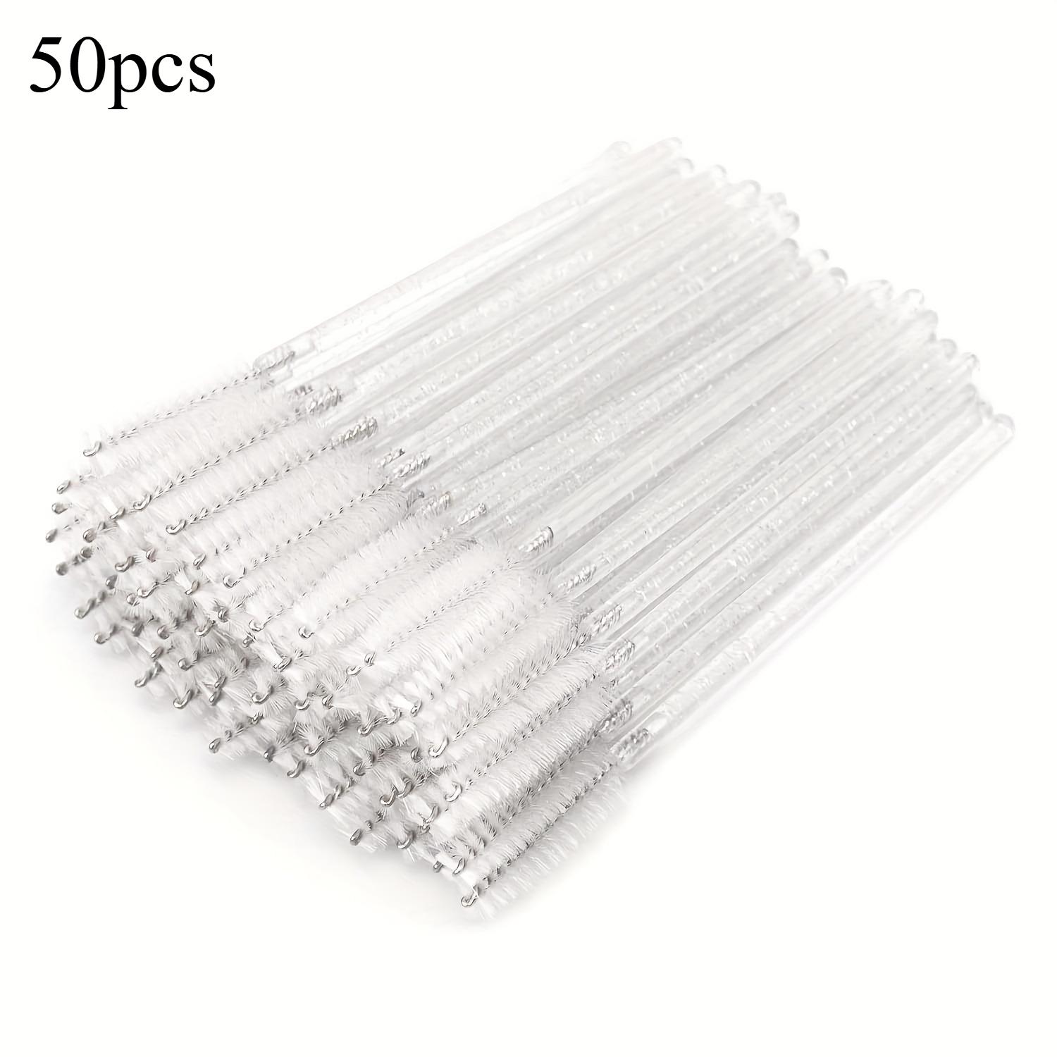 

50pcs Disposable Eyelash Mascara Brushes Soft Polyester Bristles Elegant Beauty Accessories Eyelash Extensions Eyebrow Styling 50pcs