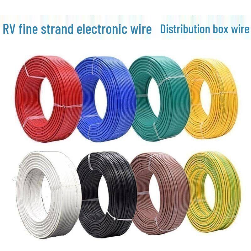 White Single-Core RV Soft Electronic Wire - Flame-Retardant, Pure Copper, Multi-Color, 4 and 6 Square Options