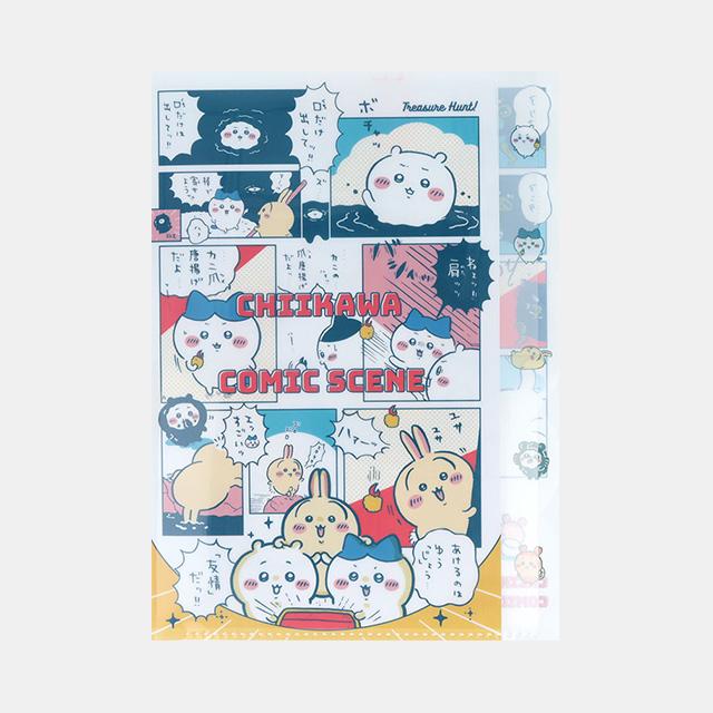 [Bandai] Chiikawa Die-cut Clear File 5-Pack: Character Treasure Collection