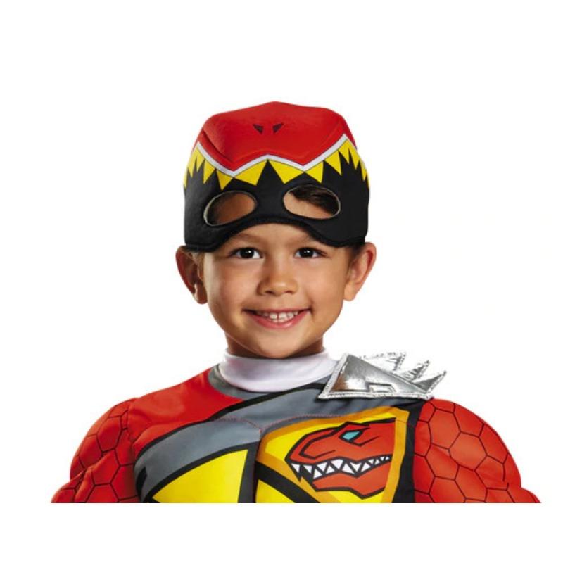 Dinosaur Squad Dragon Red Kids Superhero Cosplay Halloween Party Costume Muscle Dress Up