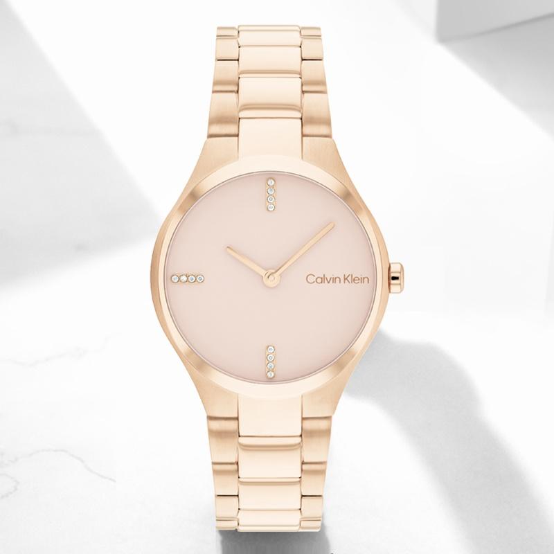 Calvin Klein / Watch Quartz Movement Rose Gold Dial Women's Watch 25200334
