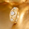 Vintage Court Hollow Brushed Ring 925 Sterling Silver Girls' High-end Light Luxury Ring