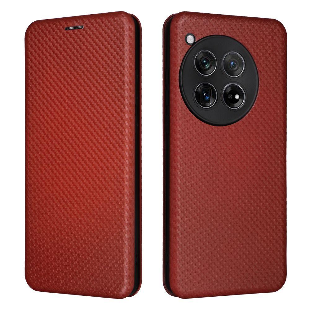 Carbon Fiber Magnetic Leather Flip Cover Case for Oneplus 13 12 12R 11R 10 9 Pro 8T 8 Pro 7T 6T Nord4 Shell Wallet Card Holder