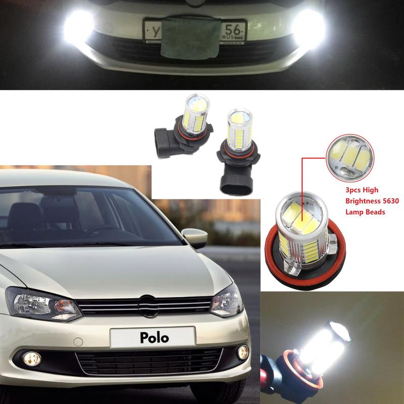 

2 шт. Світлодіодні лампочки для автомобіля VW Polo Vento Седан 2011 2012 2013 2014 2015 2016 Нові світлодіодні протитуманні фари