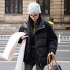 Padded Jacket Stitching Stand-up Collar Short Large Size Down Padded Jacket Women's Winter Padded Jacket Small Warm Jacket