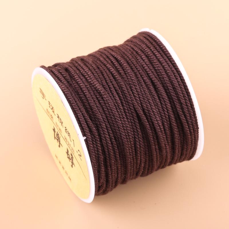 20m Multicolor Tie-Dyed Cotton Thread for DIY Moon Bodhi Bracelet