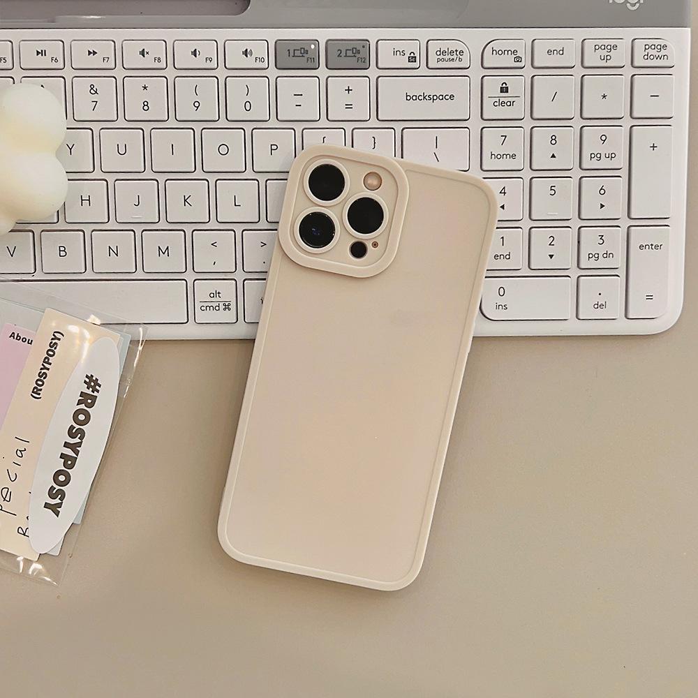 

Frosted Apple 15 Mobile Phone Case 11 Suitable for IPhone 16 Solid Color X Silicone 14Pro Max12 Original Xr 16promax