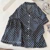 Niche Ice Silk Pajamas Wind Women'S Summer Casual Short-Sleeved Set Loungewear