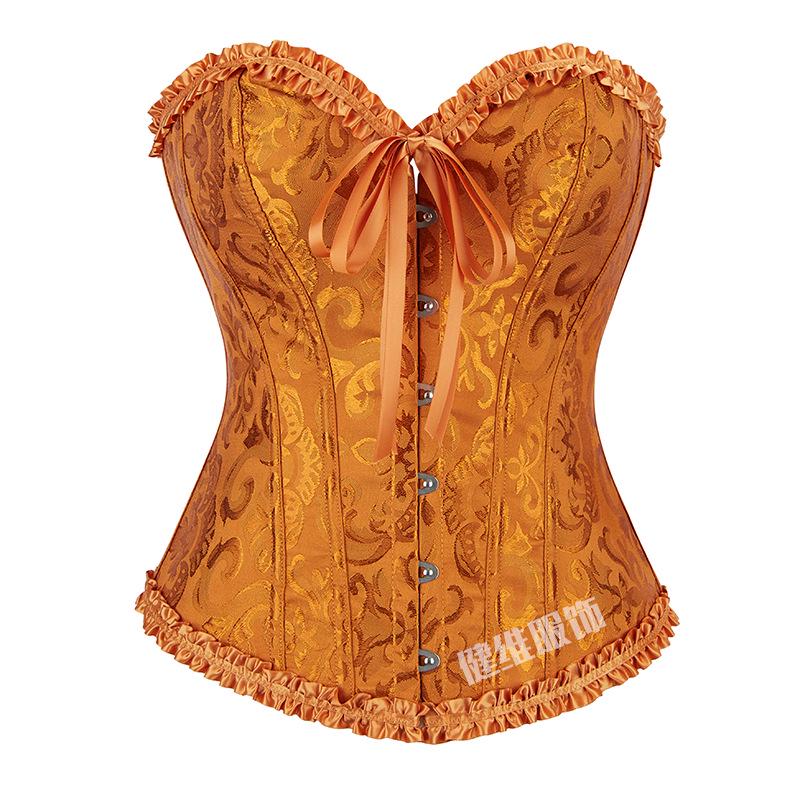 Jacquard Lace Fishbone Corset: Party-Style Shaping Top