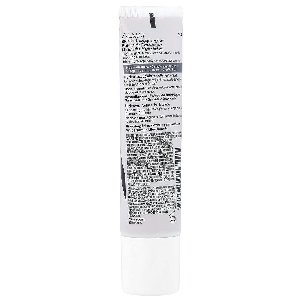 Almay, Skin Perfecting Hydrating Tint™, 140 Tan, 28 ml (0.94 fl oz)