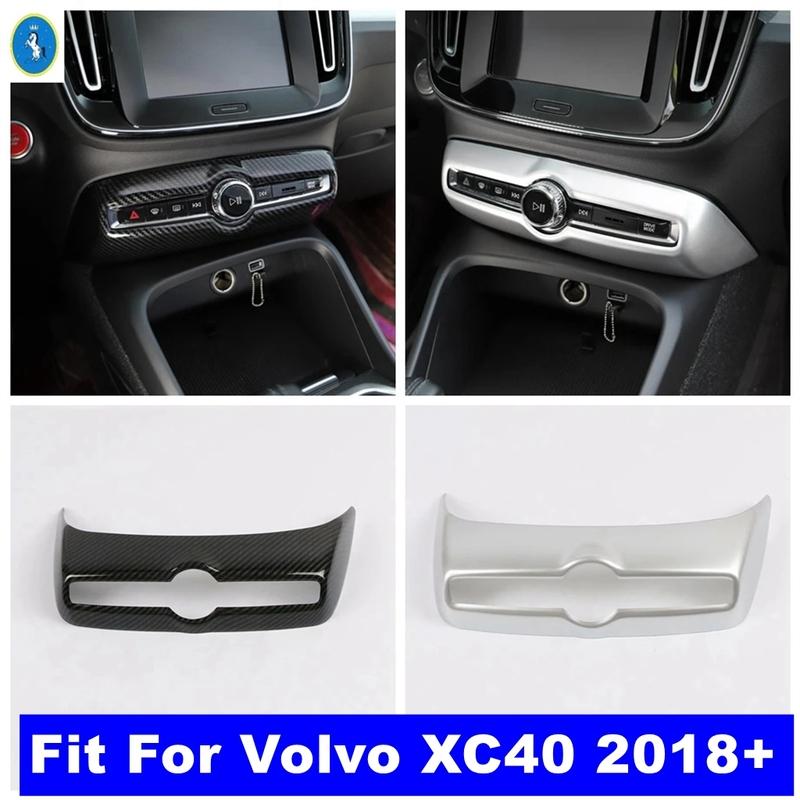 ABS Auto Accessories Central Control Audio Adjust Knob Air Conditioner AC Switch Button Cover Trim For Volvo XC40 2018 - 2025