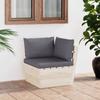 Day and Night - Day and Night Corner Sofa Made of Garden Pallets with Impregnated Fir Cushions