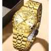 Luxury Quartz Men Watch Stainless Steel Week Date Man Wristwatch Luminous Waterproof Fashion Casual Men's Watches