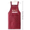 Comfortable Adjustable Cotton Apron with Pocket Waterproof Cooking Apron Breathable Oil Proof Bib Apron Kitchen