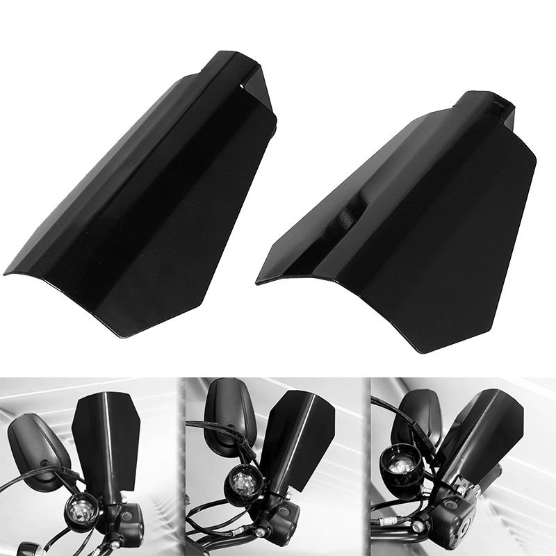 Universal Gloss Black Motorcycle Hand Guards Extensions Protectors Shields Wind Deflectors for Harley