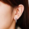 Silver Rainbow Multicolor CZ Huggie Hoop Earrings Micro Pave Colorful Crystal Small Hoop Earrings Women Statement Jewelry
