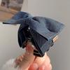 Modische Einfache Denim Schleife Haarspange Große Haarklammer Kopfschmuck Für Frauen Mädchen Süße Vielseitige Haaraccessoires Geschenke