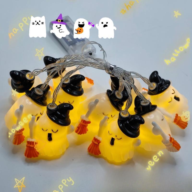 OEING Halloween Skull & Pumpkin LED String Lights