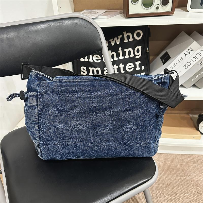 Vintage Denim Bag Women's Crossbody Bag Large Capacity Shoulder Bag