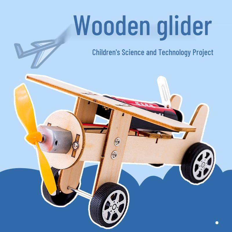 Creative Wooden DIY Airplane Glider Kit for Primary School Students – Educational Handmade Toy Gift