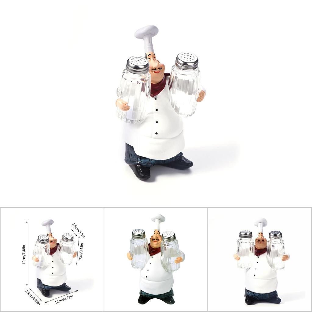 Cute Chef Statue Figurine Ornaments Vintage Home Decor Kitchen Restaurant Resin Crafts #A
