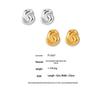 Chic European & American Double-Loop Earrings: Exaggerated 18K Gold Titanium Steel, Summer Non-Fading Design