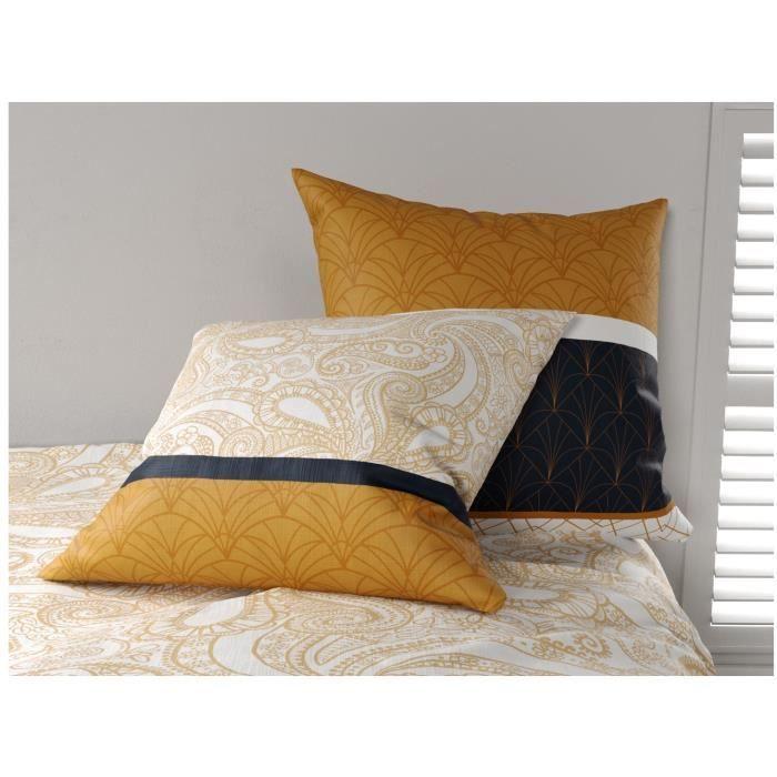 Housse de couette - Felorachic - 220x240 cm - 100% Coton - 2 Taies 63x63 cm - Beige